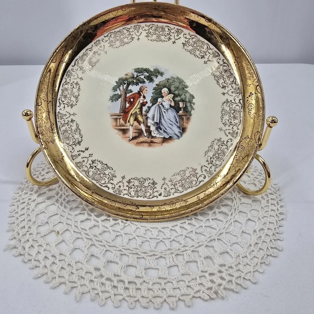 Vintage Crest O Gold Sabin Bread Plate 6.25